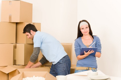 Furniture and boxes loaded for a Becontreeheath man and van service