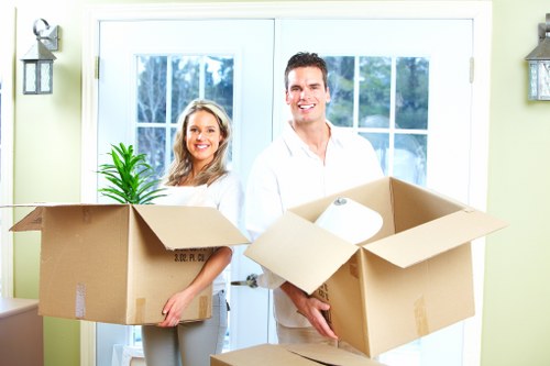 Household furniture prepared for storage in Becontreeheath